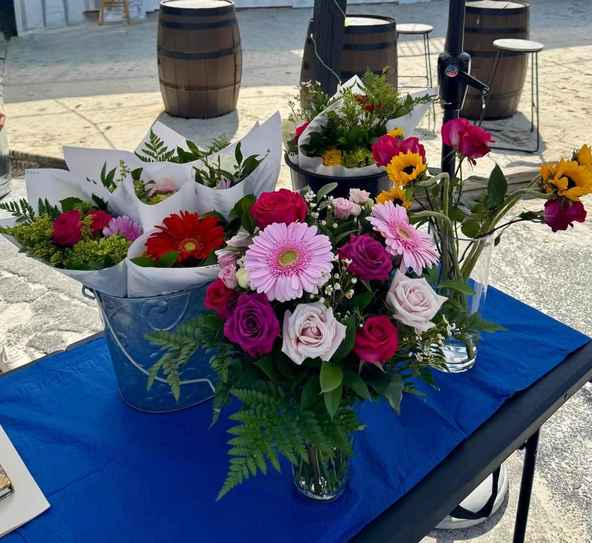 Summer pop-up event floral display